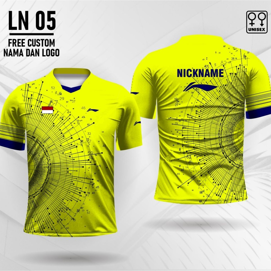 Jersey Badminton Lining Kaos Bulutangkis Jersey Badminton Timnas DJ