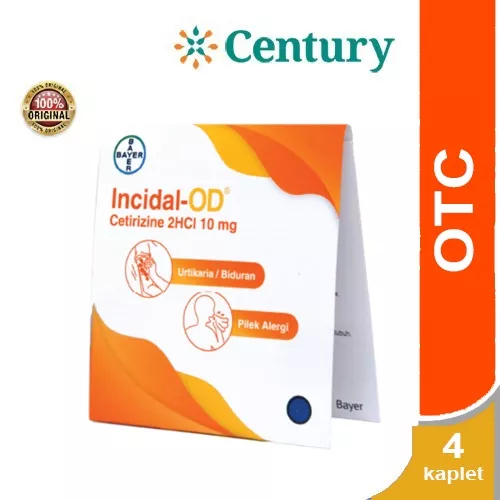 Incidal 1 Strip isi 4 tablet / Obat Alergi / Gatal-Gatal