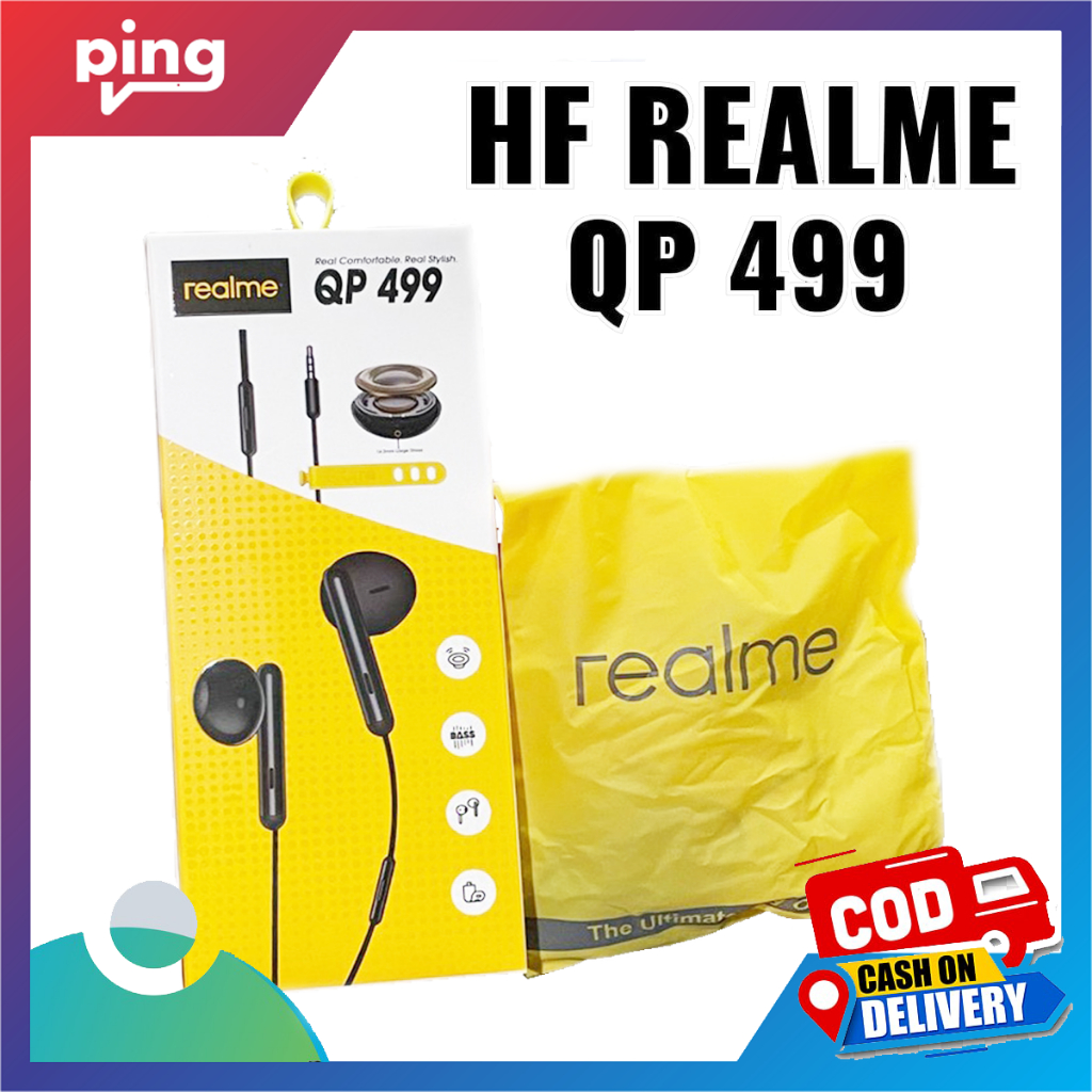 Realme Wired Headset Bass In-Ear Earphone With Microphone 3.5mm Jack 100cm Compatible For All Smartp