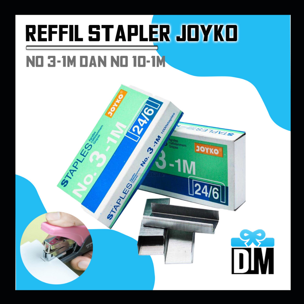 

Isi Staples No 3 - 1M dan No 10 - 1M Hekter Refill Pencetek Jepretan Ikatan StaplerJoyko