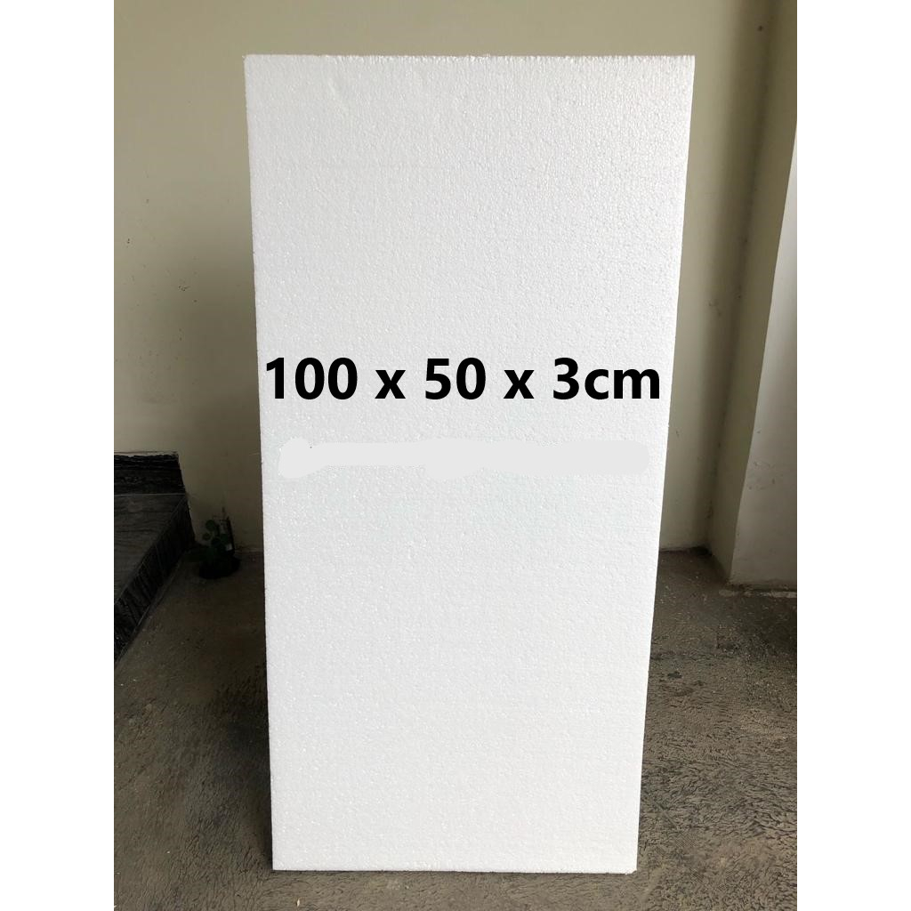 Styrofoam Lembaran 100 x 50 x 3cm - Styrofoam Dekorasi - Sterofoam Lembaran - Lembaran Dekorasi