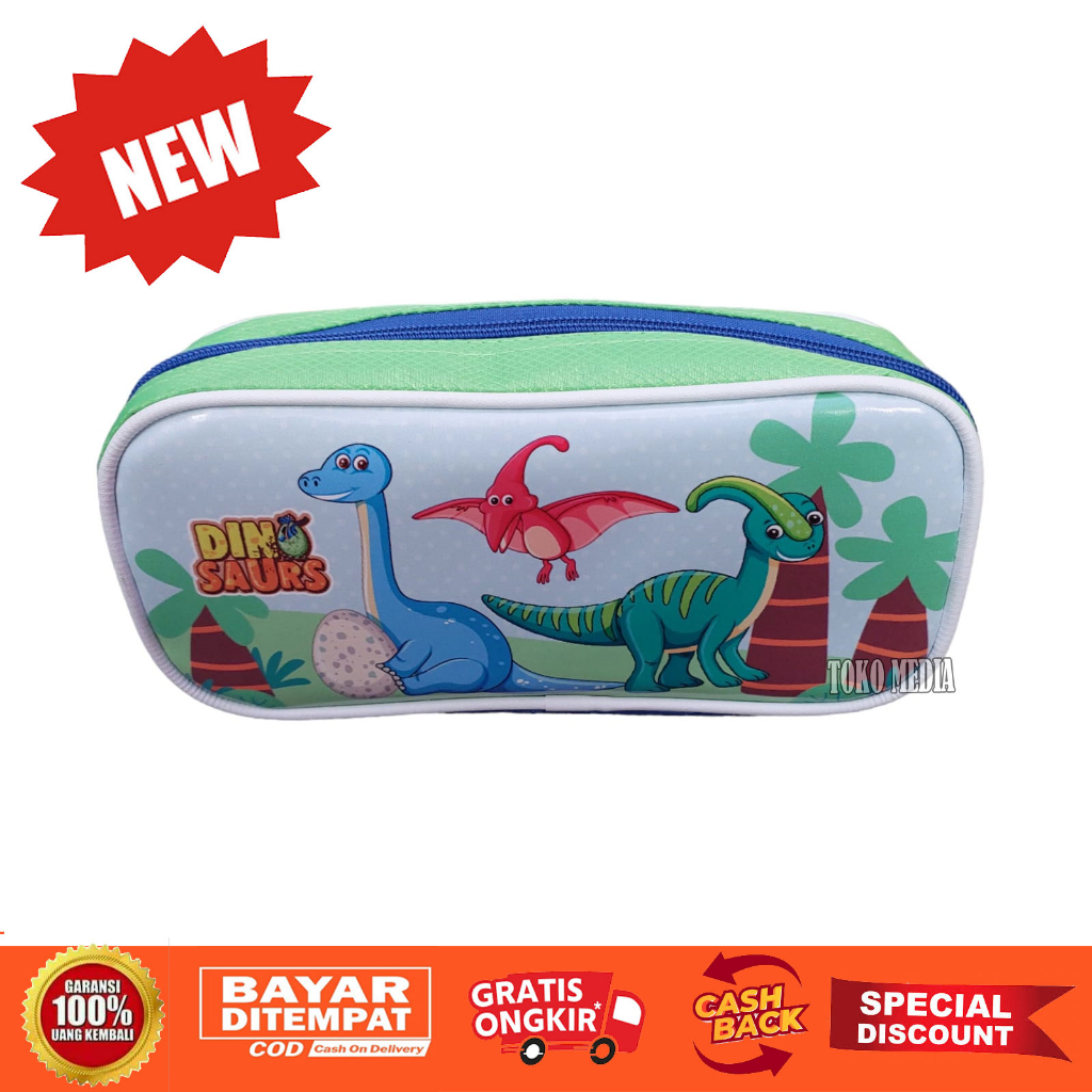

TOKO MEDIA Best Seller!! Tempat Pensil anak Bahan Tebal Premium Tema DINOSAURUS