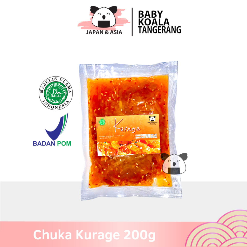 

CHUKA KURAGE Salad Ubur-Ubur 200 g | Jelly Fish Seasoned Salad Frozen.