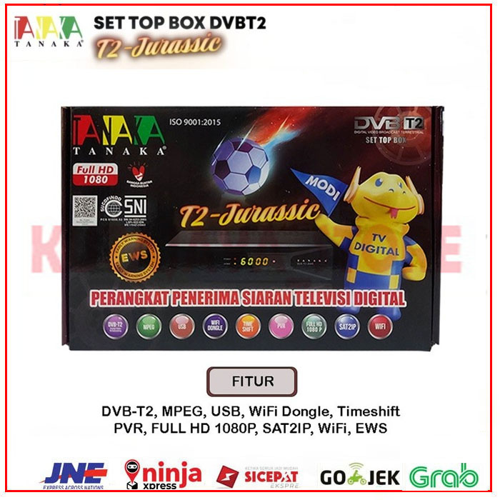 SET TOP BOX TV DIGITAL RECEIVER STB TANAKA JURASSIC DVB-T2 IPTV WIFI