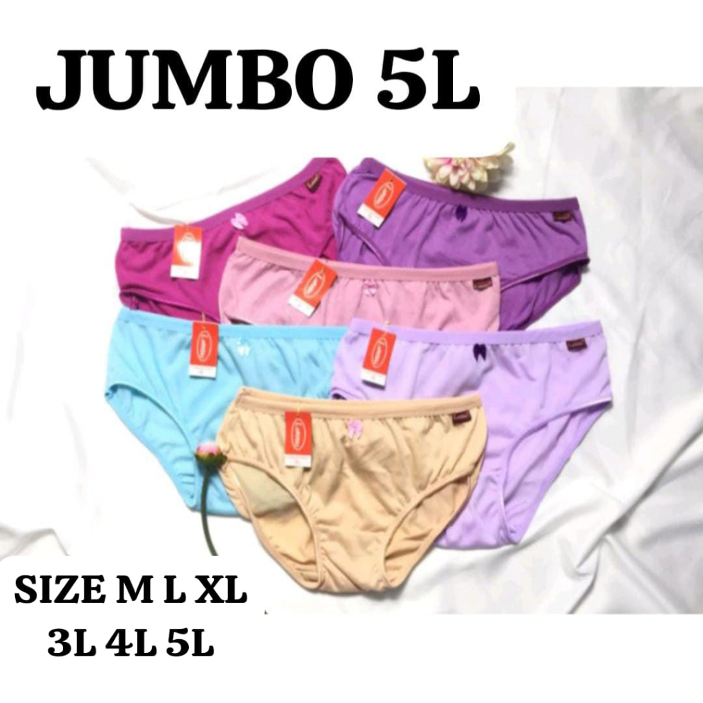 CELANA DALAM WANITA JUMBO SIZE 5L CD WANITA MERK LARISKI PROMO CD LUSINAN