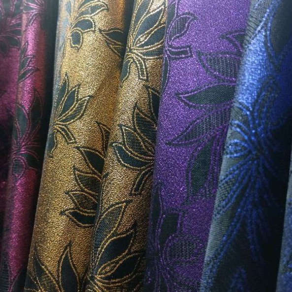 BAHAN LAME DAUN MOTIF TERKINI KAIN BAWAHAN KAIN TAPLAK MEJA BAHAN BAJU