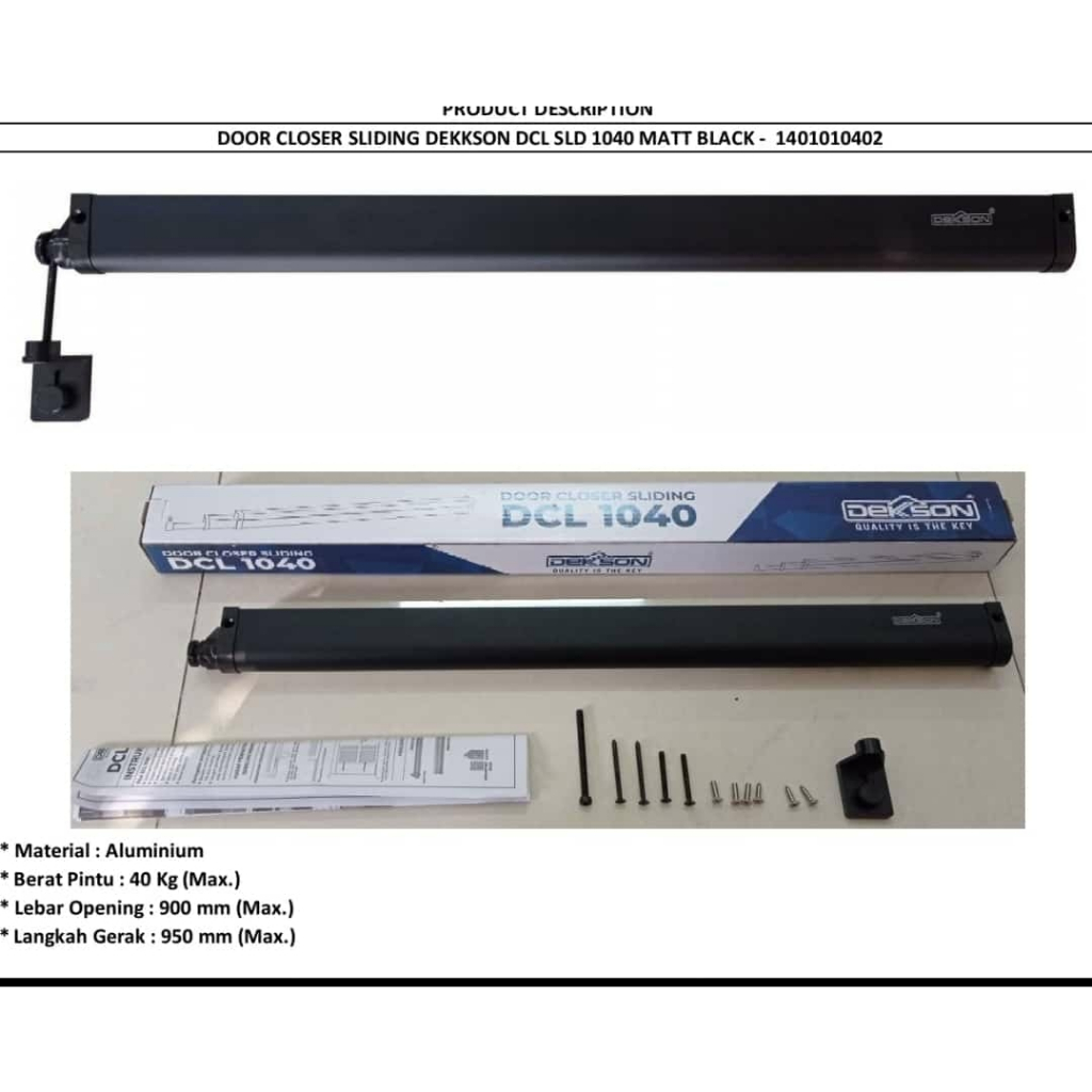Door Closer Sliding Dekkson DCL SLD 1040