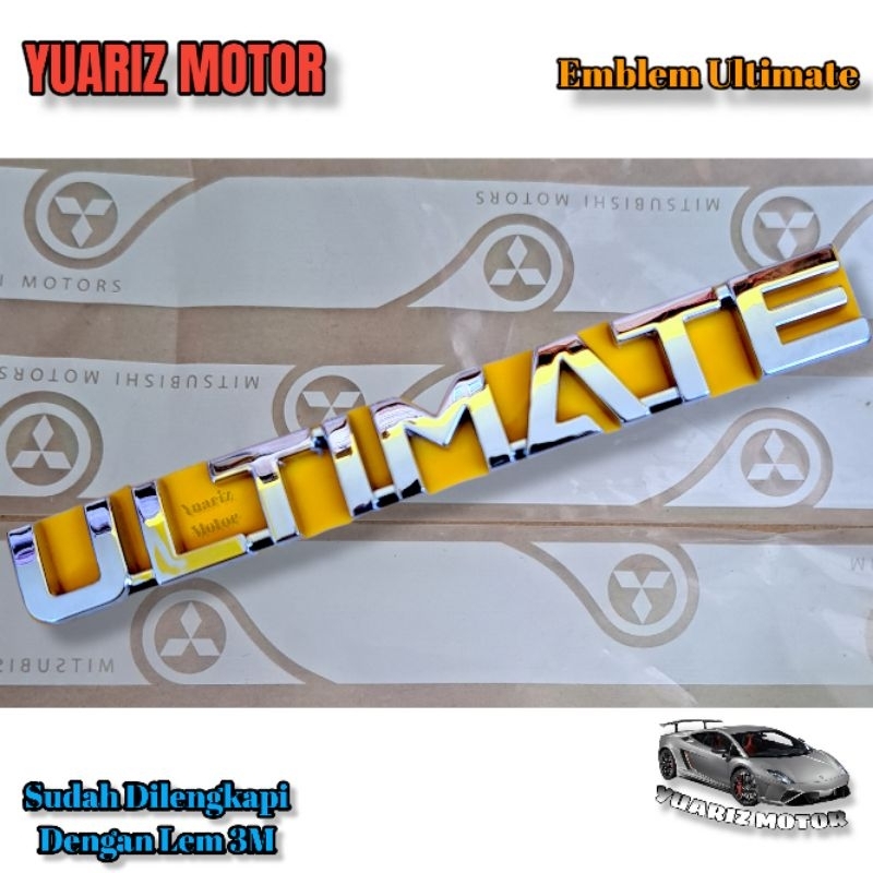 Emblem Tulisan Ultimate Chrome Original/ Logo Emblem Tulisan Ultimate Xpander Chrome Original