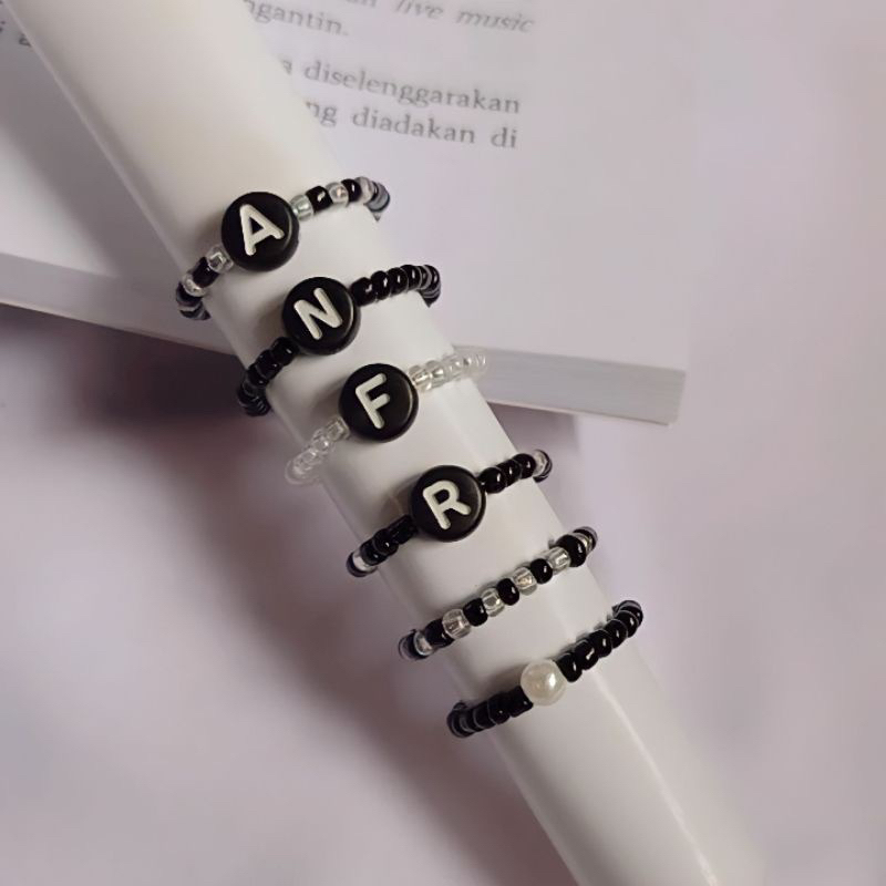 CINCIN MANIK KOREA ISI 6pcs CINCIN MANIK MANIK/CINCIN BEADS/CINCIN MANIK KPOP TERBARU