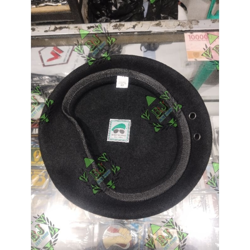 (BJ2)Baret Kacamata Mabes TNI - Baret Hitam - Baret Polis* - Baret Police TNI Kacamata Asli Original
