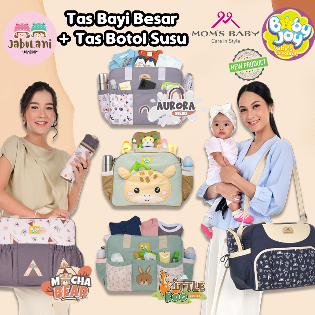 Baby Joy Moms Baby Tas Bayi Besar | Baby Joy Moms Baby Tas Perlengkapan Bayi Diaper Bag Besar