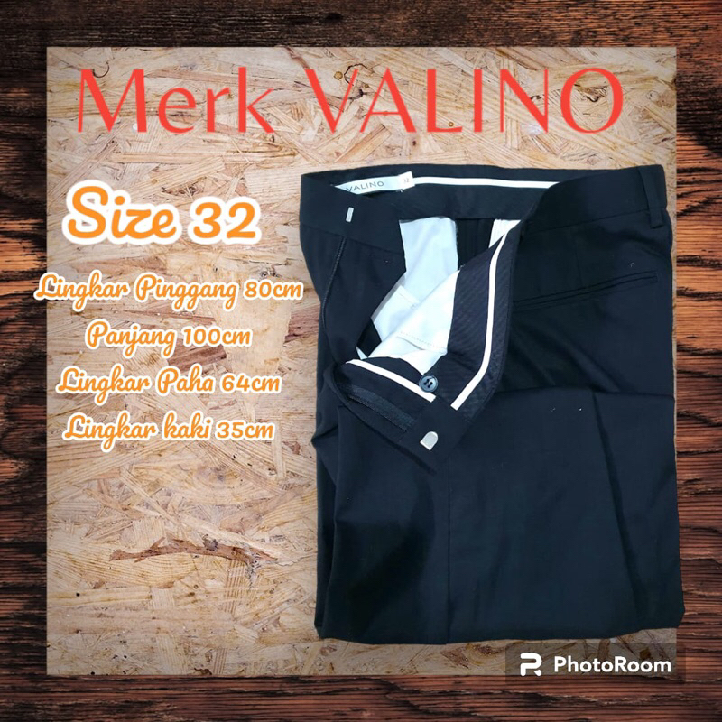 Celana kerja formal bahan dasar hitam valino original baru murah