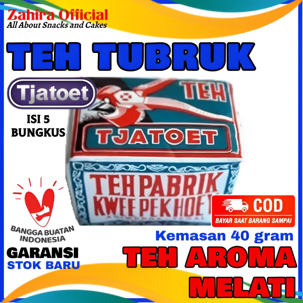 

Teh Tubruk Tjatoet Biru Teh Wangi Melati 40gram [5Pcs]