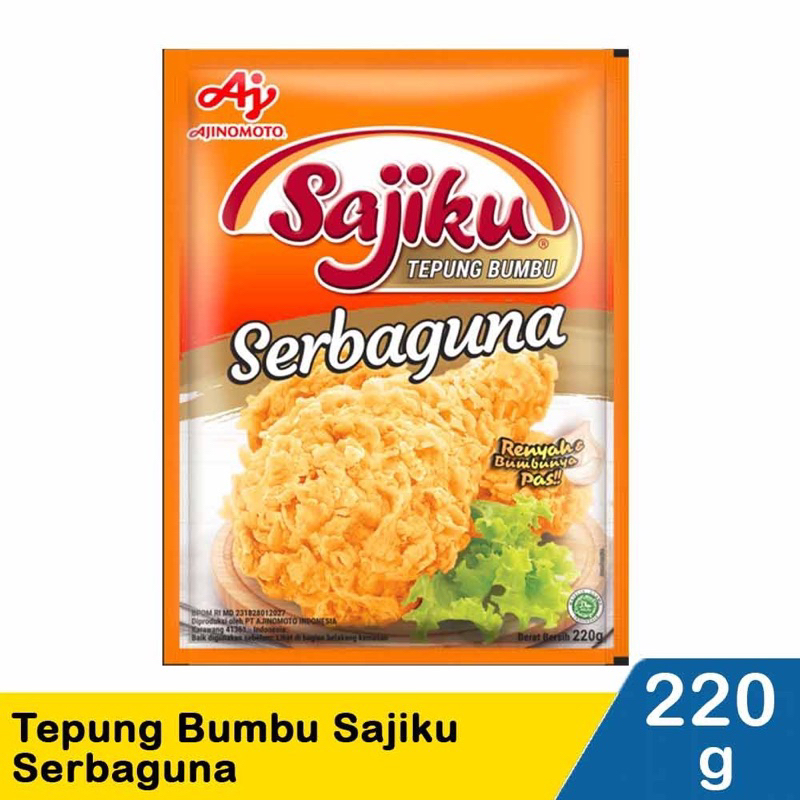 

Sajiku tepung Bumbu serbaguna Golden Crispy 220gr