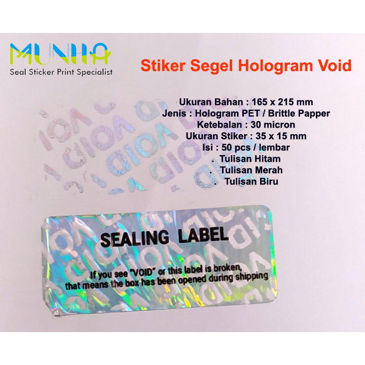 

Stiker Segel Hologram Sealing Label Rusak Void