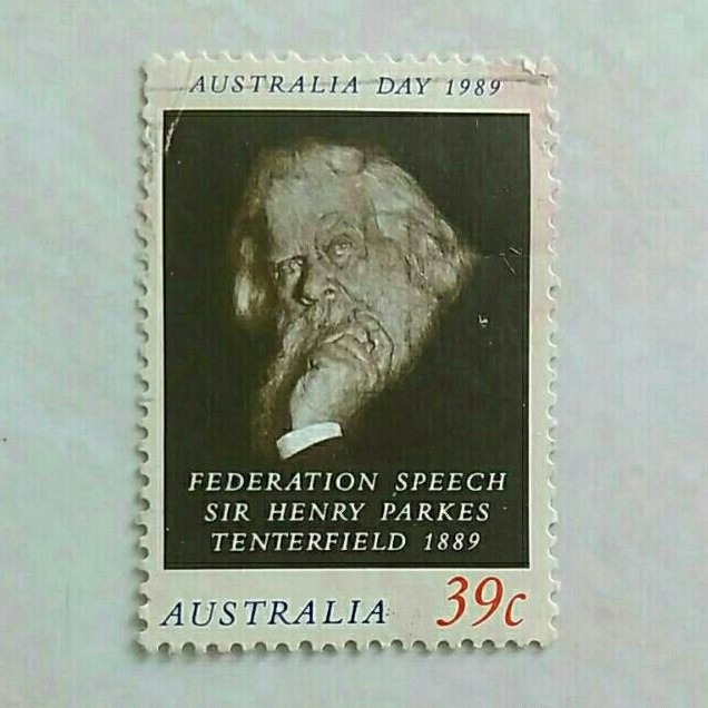 

(AA) Perangko Australia 1989 Australia Day - Henry Parkes 39c Used