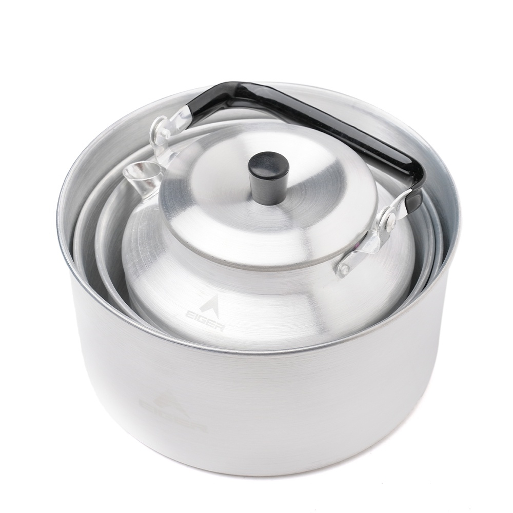 Eiger Crew Cook Set 4 Silver 3521 alat camping Kitchenware