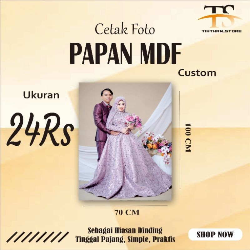CETAK FOTO - MEDIA PAPAN MDF ukuran 24Rs