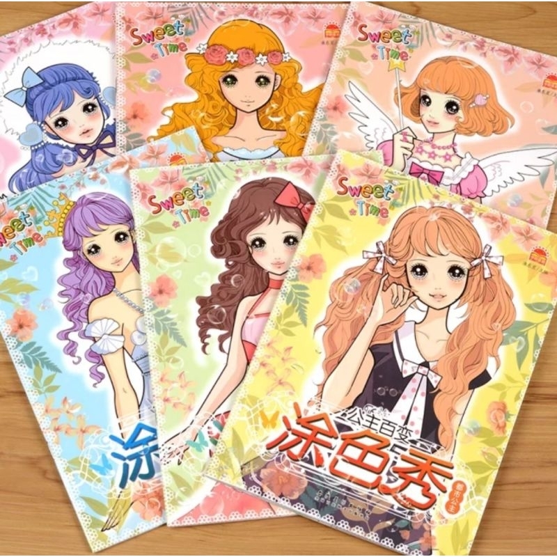 buku mewarnai princess anak
