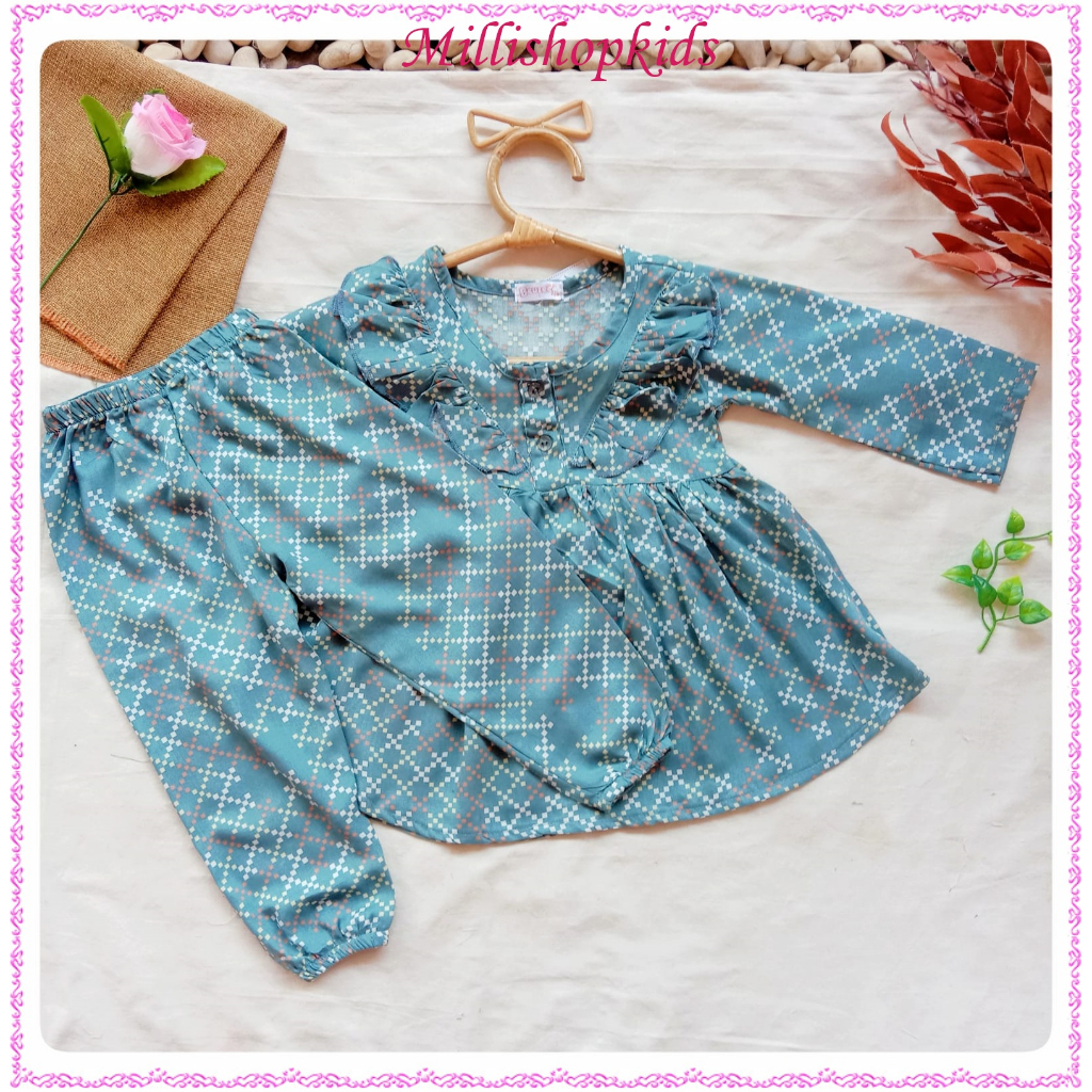one set amora panjang setelan baju muslim anak perempuan bY Beuzee Millishopkids Makassar