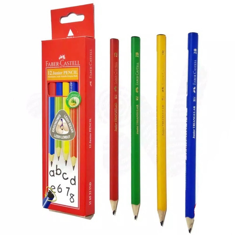 

Pensil Kayu Segitiga Faber-Castell / Junior pencil Triangular (12 pcs)