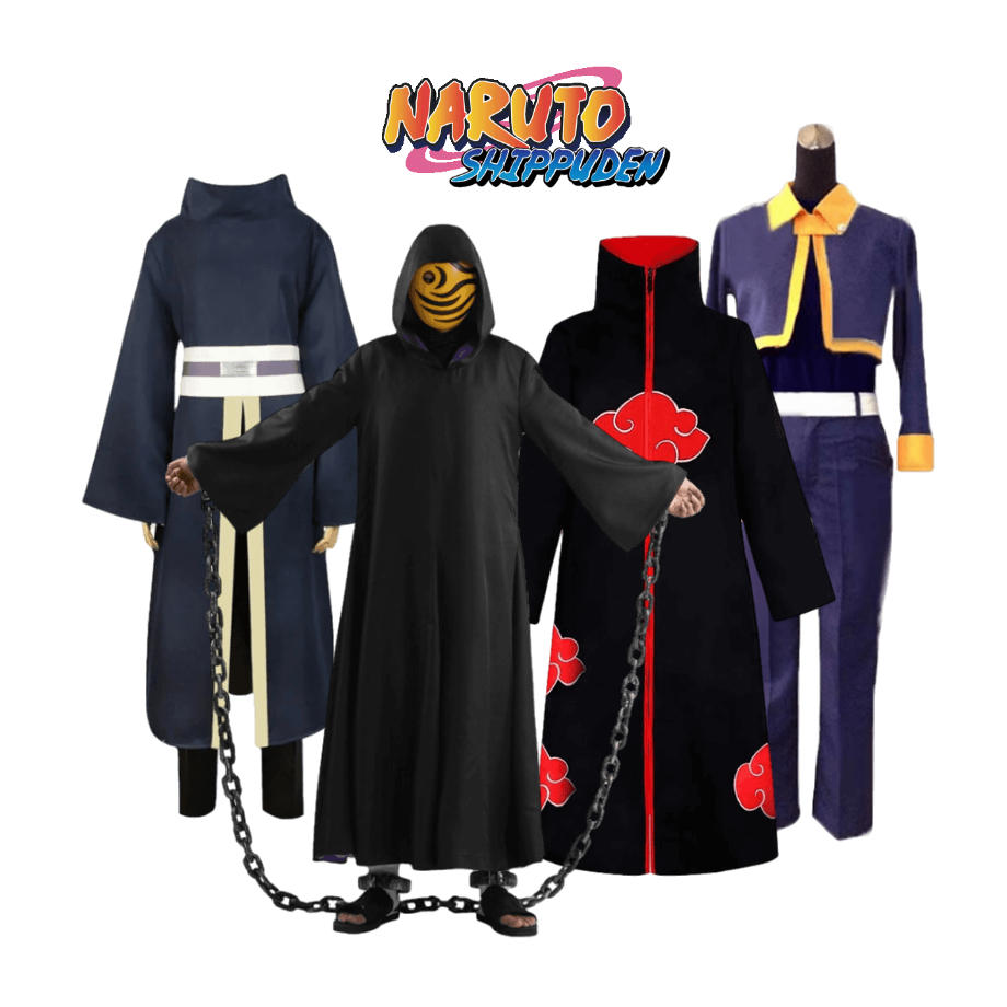 Jubah Cosplay Anime Akatsuki Tobi Obito Akatsuki