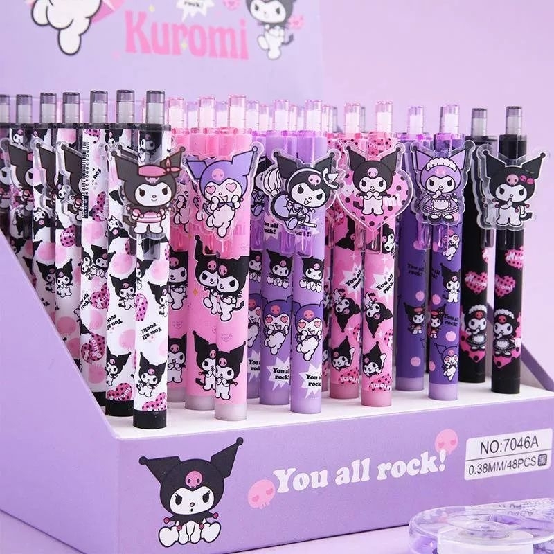 

Lovely- Pulpen cetek karakter kuromi 6 pcs tinta hitam