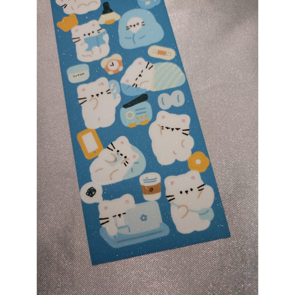 

Milkyyjoy Deco Sticker Sheet - Activity Cat / Sticker Dekorasi tema Aktivitas
