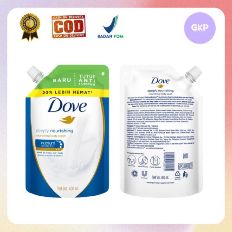 DOVE Sabun mandi cair REFIlL DEEPLY 400ML