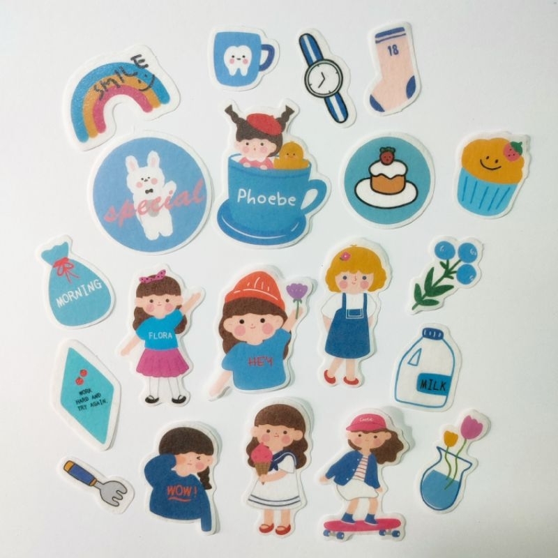 

WASHI STIKER CUTE FUNNY GIRL