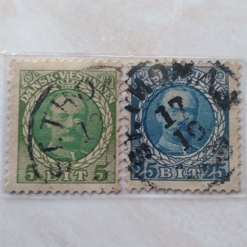 

Prangko Kuno Danish West Indies King Frederik VIII 1907-1908 - YN525
