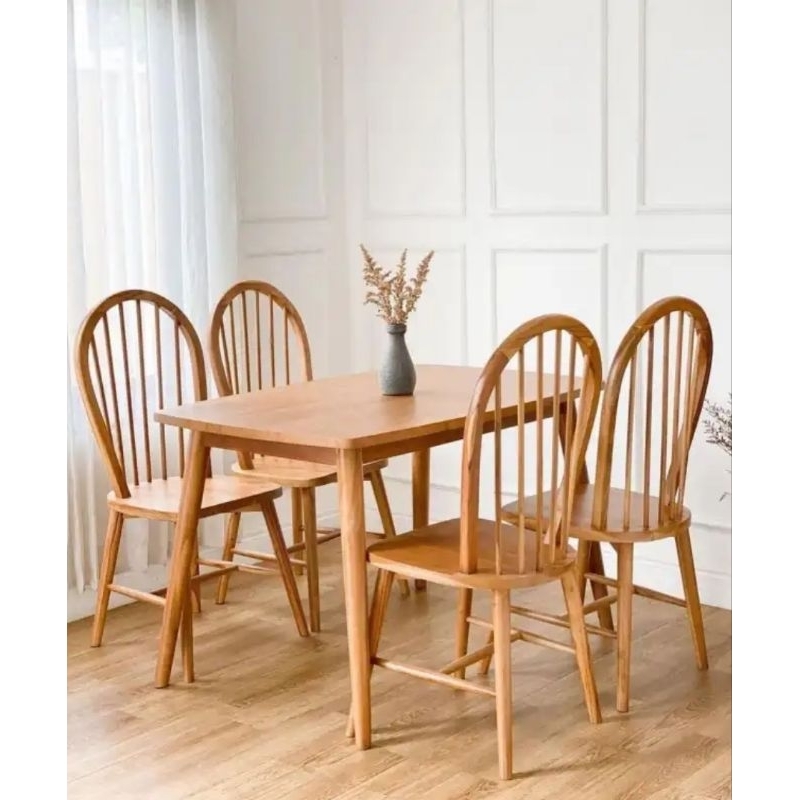 MEJA MAKAN 4 KURSI MINIMALIS, MEJA MAKAN MINIMALIS, KURSI KAFE