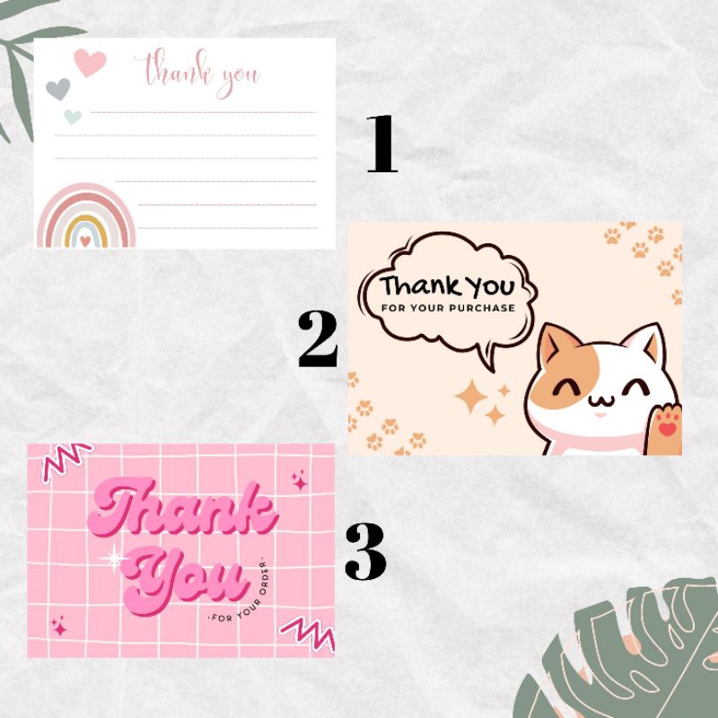 

Thank You Card Custom TIDAK ADA MINIMAL ORDER