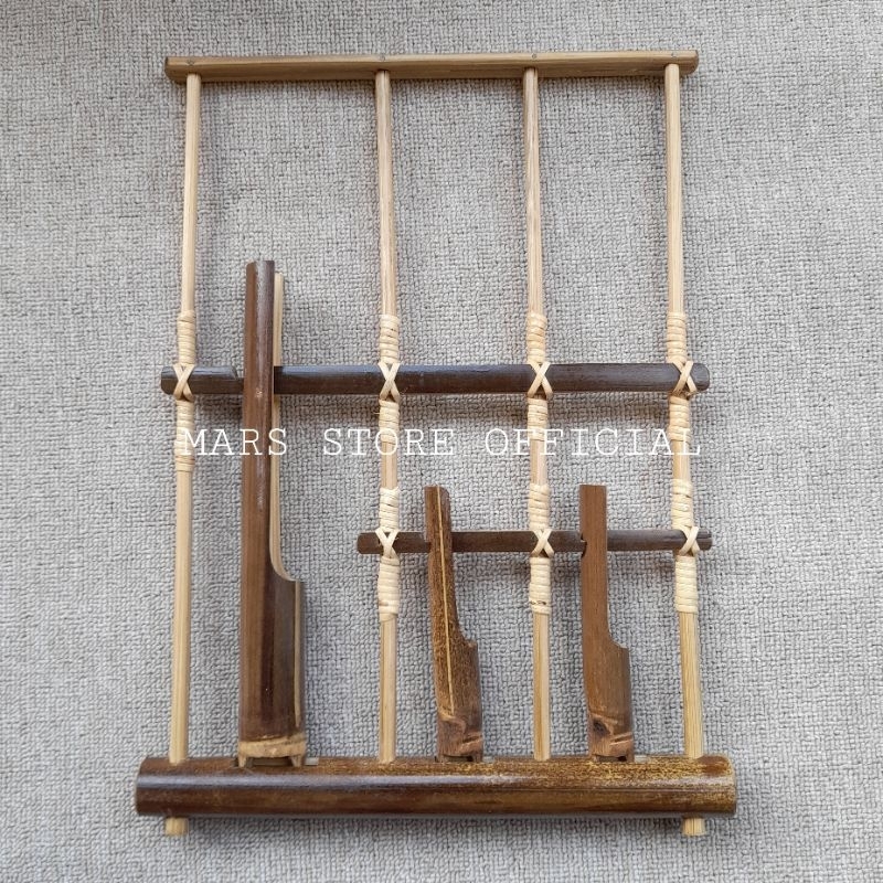 Angklung Bambu Hitam 3 Tabung / Angklung Satuan 3 tabung
