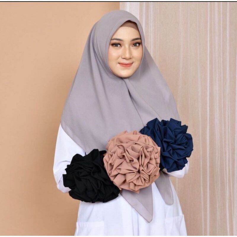Cepol Hijab Mawar / Cepol Brokoli Bahan Pollycotton / Cepol Rambut Mawar