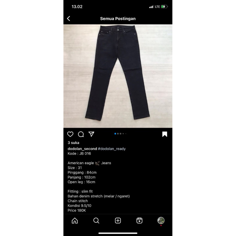 American eagle celana jeans pria