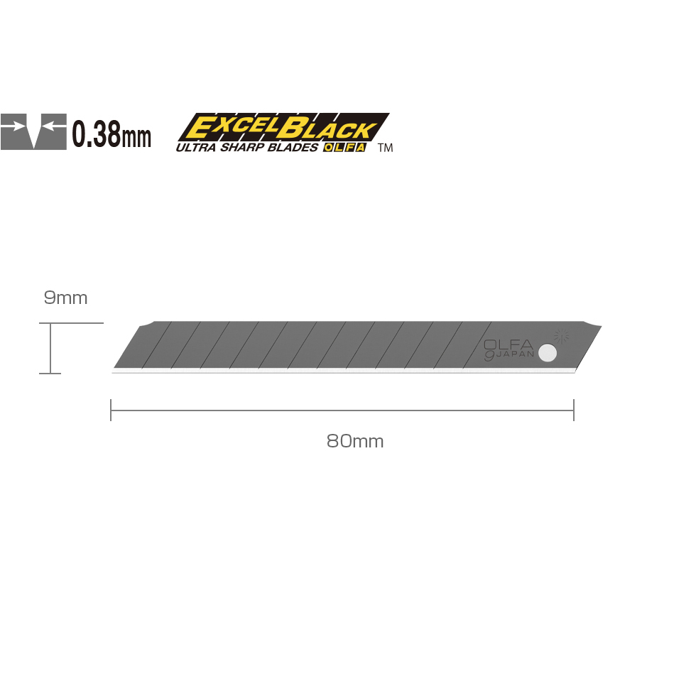 

OLFA Refill Cutter 9mm Spare blade ABB-10B (10pcs pack with blister pack)