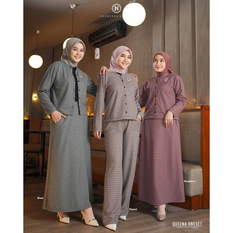 Setelan kekinian || QUEENA one set by Nadheera Luxury