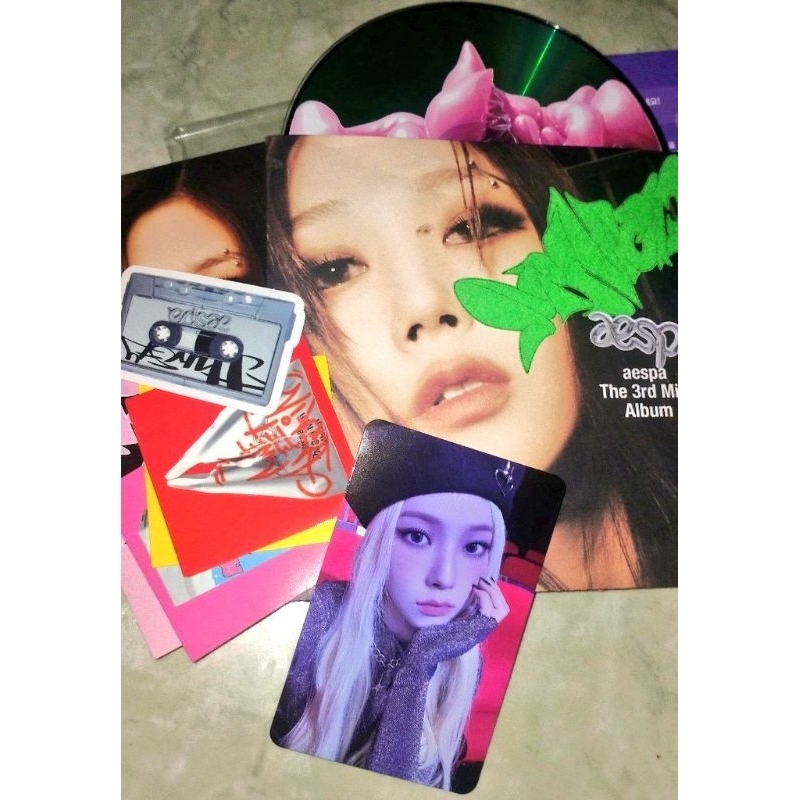 album only unsealed pc photocard official aespa karina giselle poster