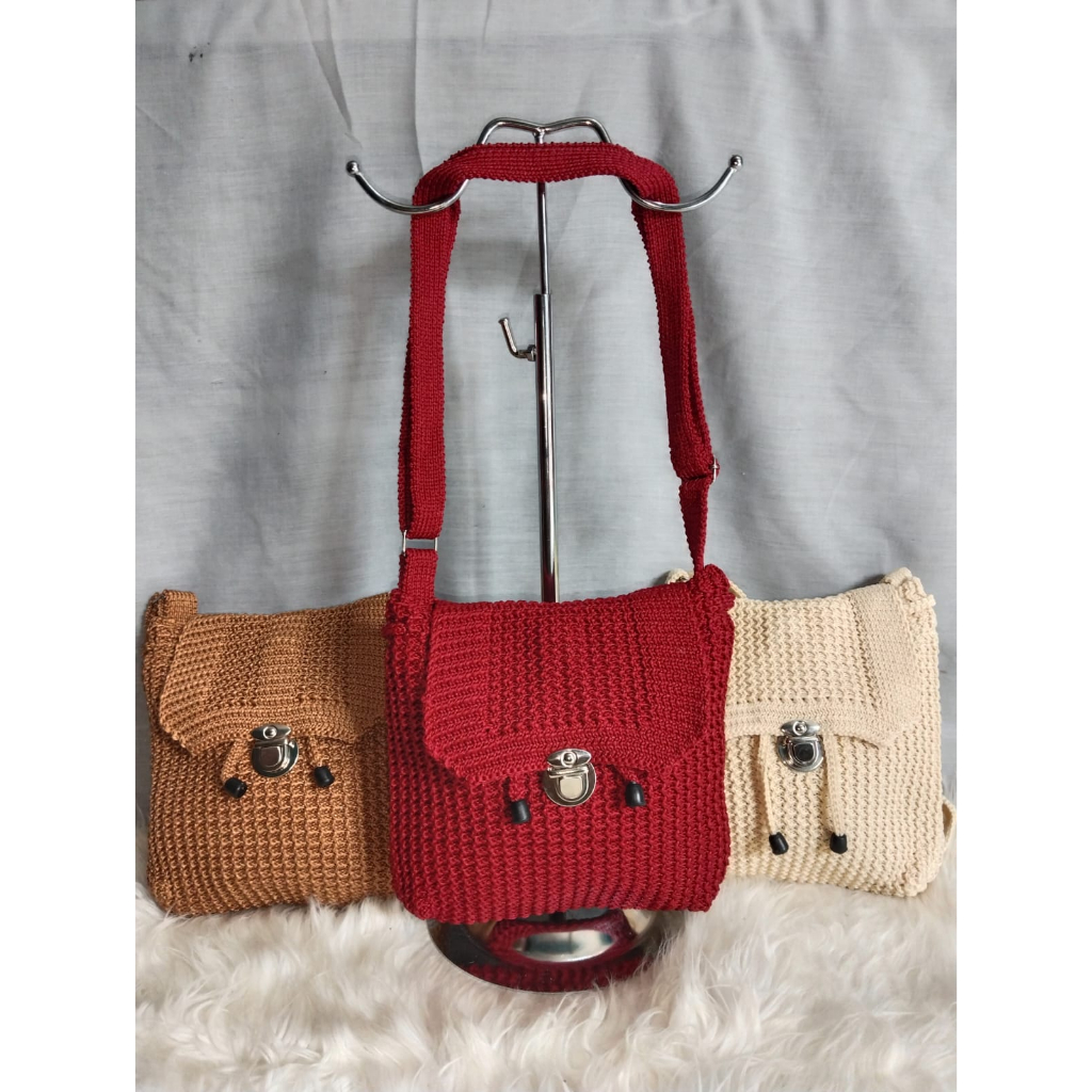 tas selempang wanita  serut polos mini