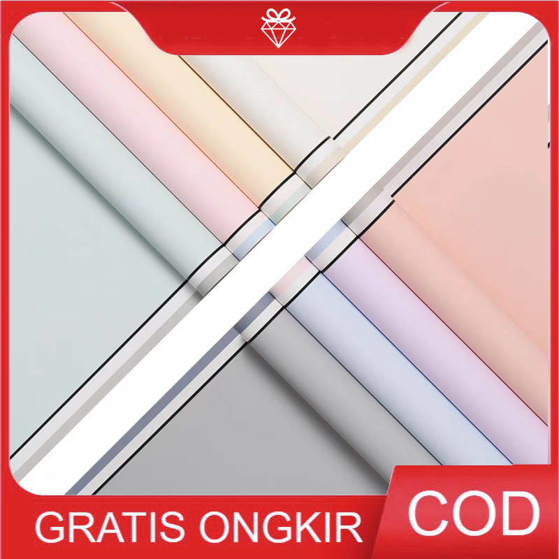 

1LEMBAR Wrapping Polos List Black White - Cellophane Buket Bunga W018