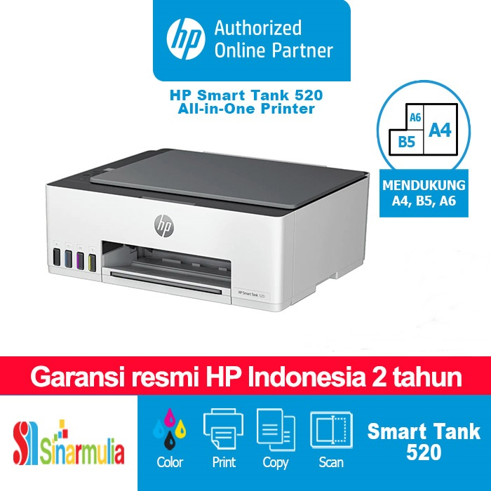 HP Smart Tank 520 All-in-One Printer print scan dan copy
