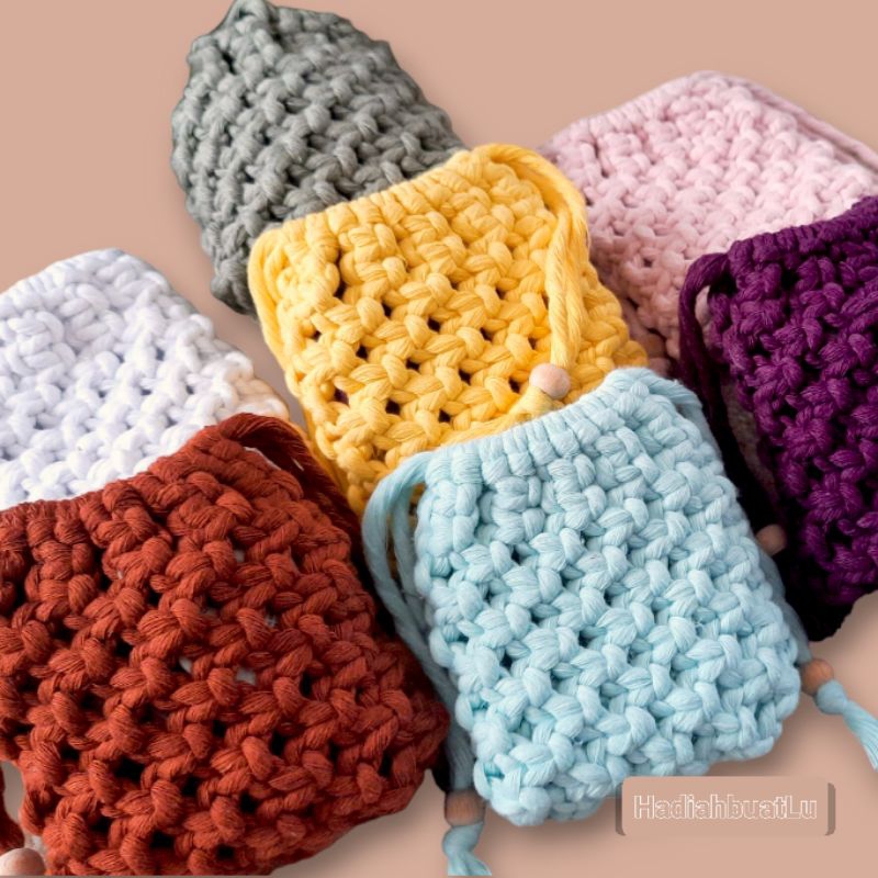 Mini Pouch Bag Macrame/Mini Bag macrame