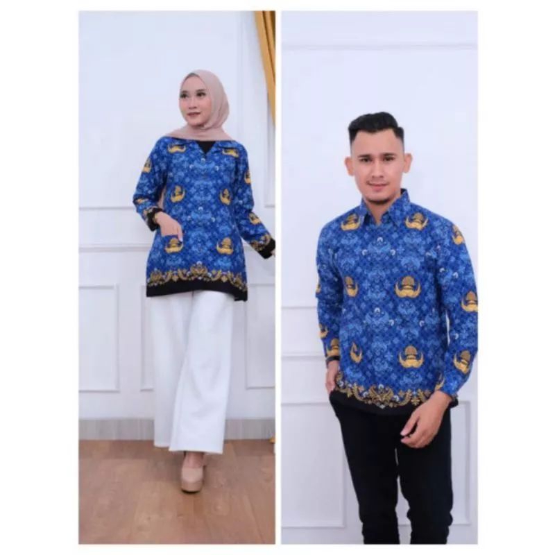 Batik korpri pria,batik korpri wanita katun C40S full furing