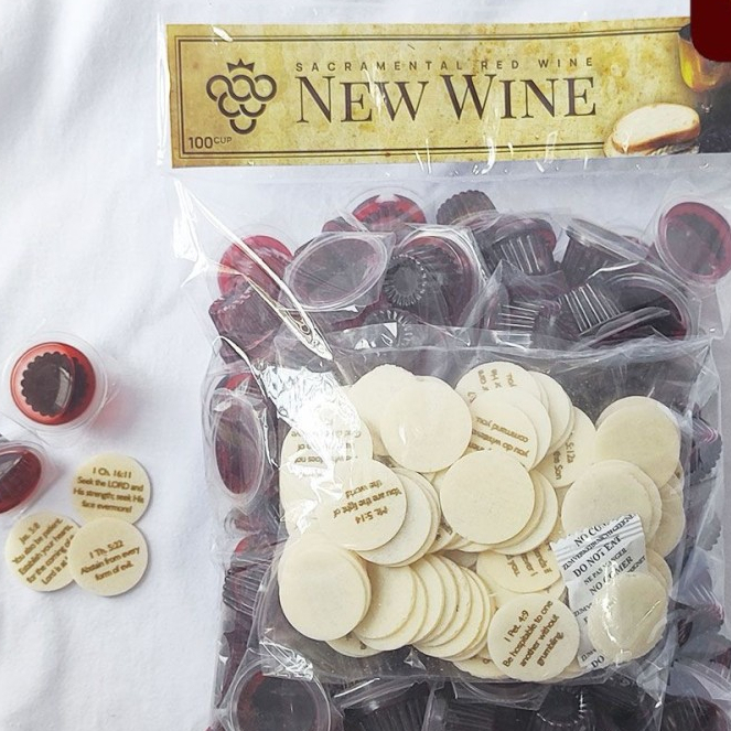 

Anggur Perjamuan Kudus + Hosti Ayat Kecil Inggris - isi 100