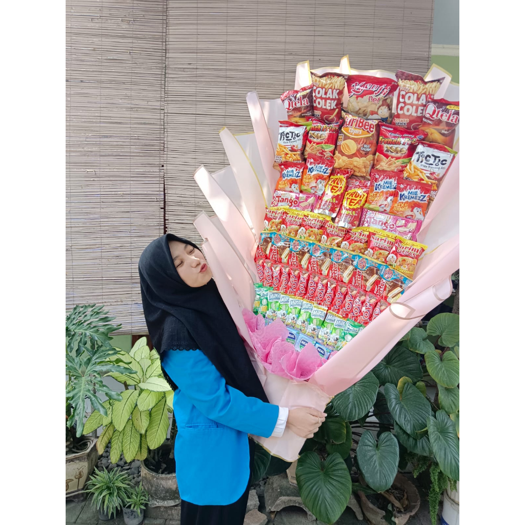 

Buket jajan (snack) jumbo Big size 1 meter