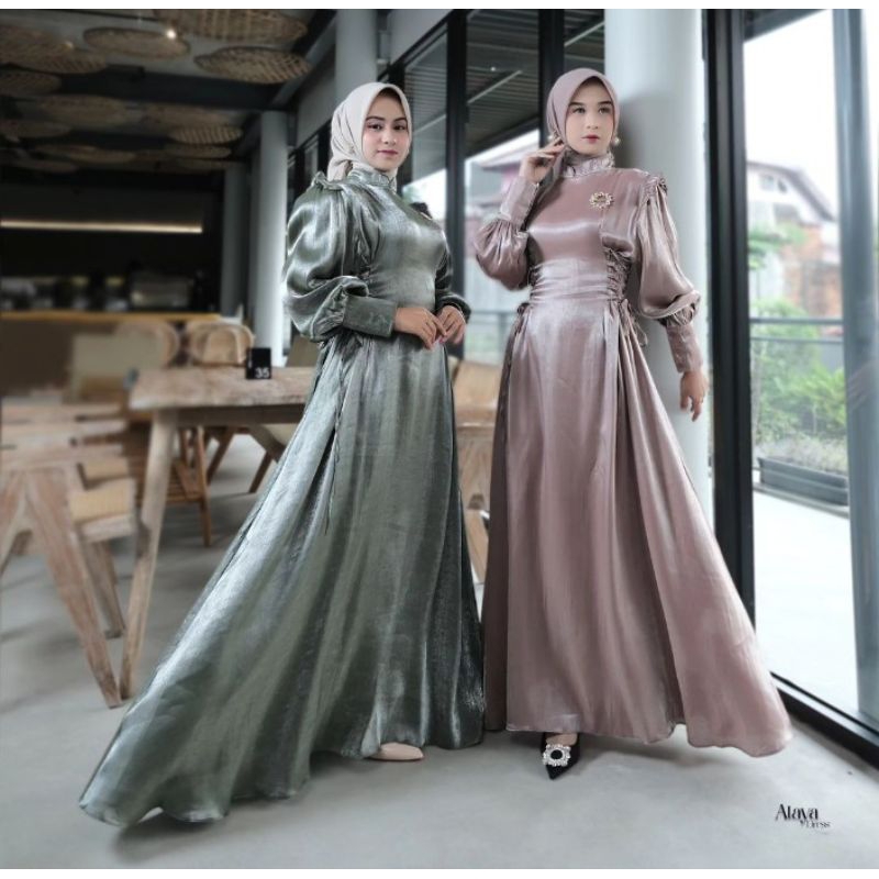 MK Ataya dress MK Valen Dress MK Valen Rose Valen garden  gamis busui friendly gamis pesta gamis kon