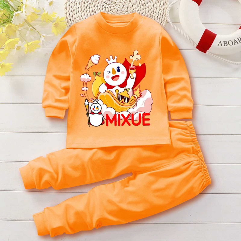 Setelan Baju Tidur Piyama Anak Bayi Batita Perempuan Laki Laki Import Viral Murah Lucu Usia 0-4 Tahun