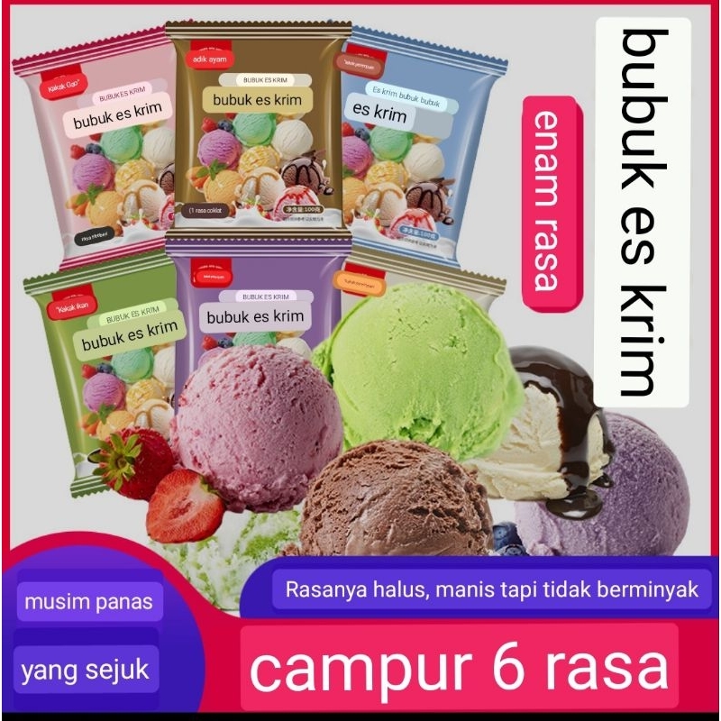 

Bubuk es krim aneka rasa ice cream powder DIY