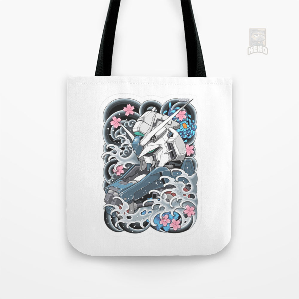 Gundam Tattoo, Hi Nu Gundam Tote bag Kanvas